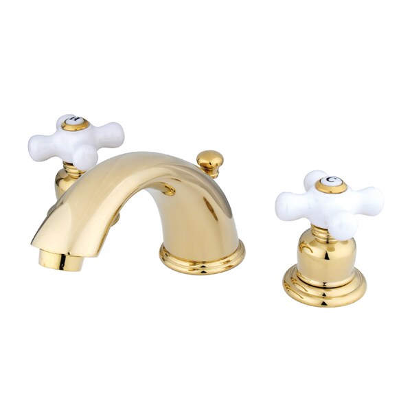 Widespread Bathroom Faucet, Polished Brass